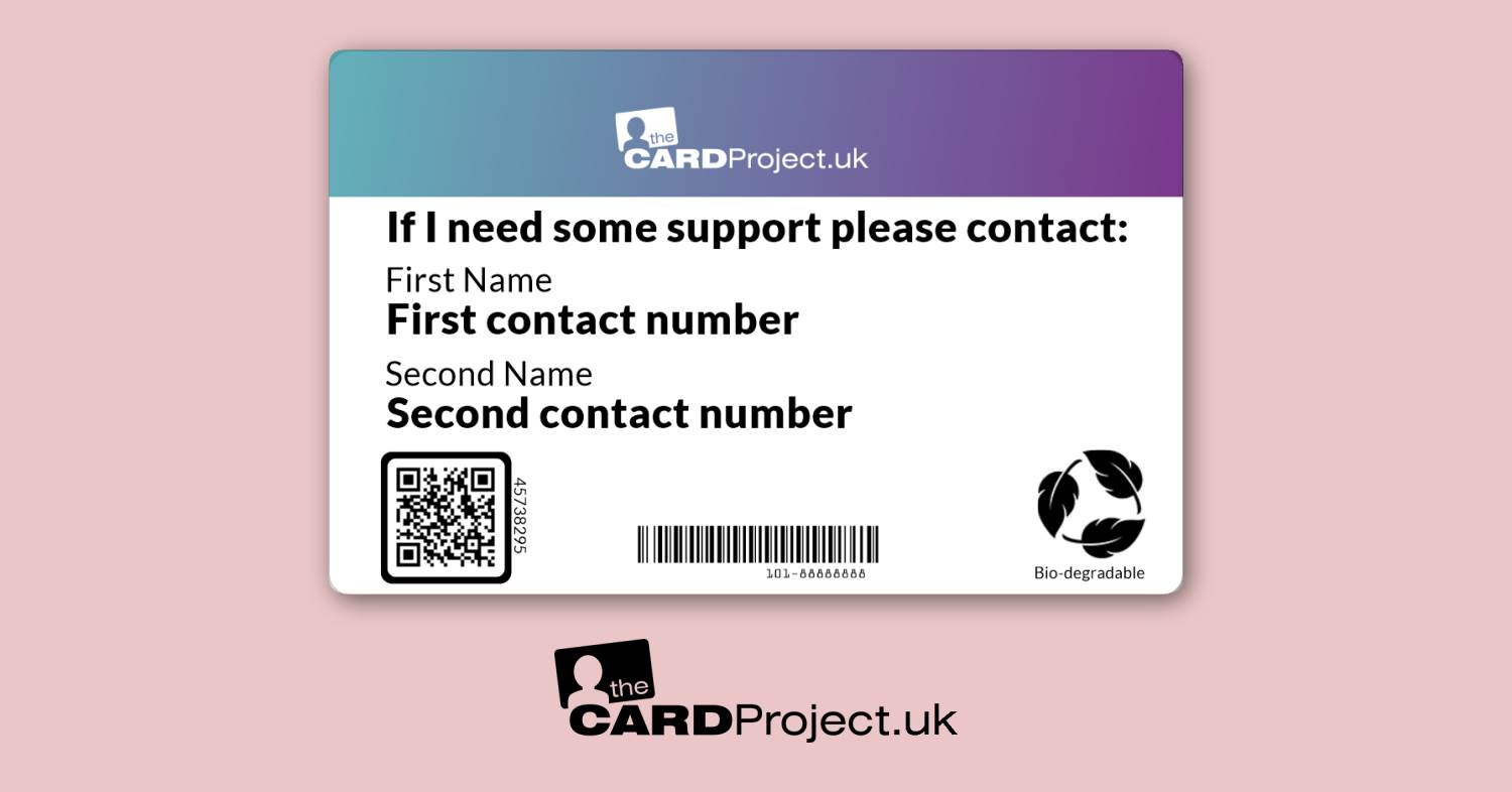  Dyspraxia Medical Photo ID Card  (REAR)